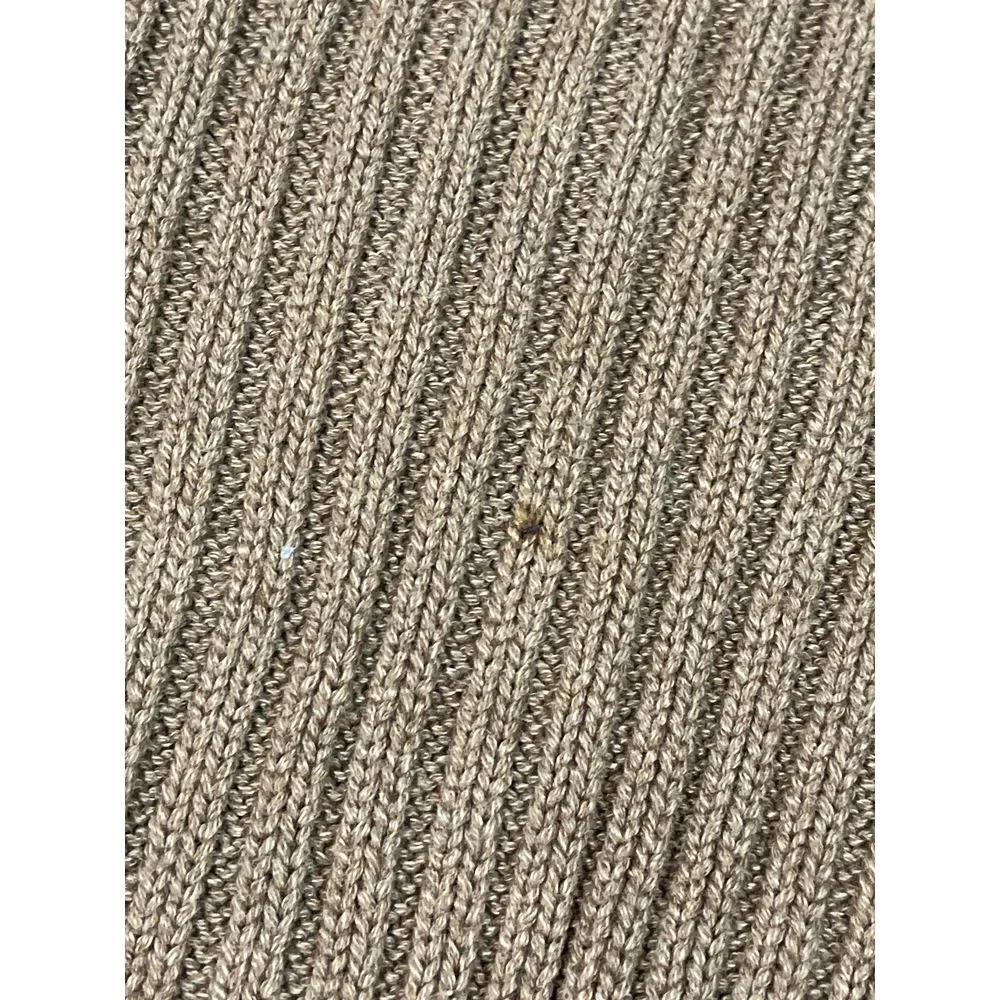 Eddie Bauer Ribbed Crewneck Sweater Cozy Knit Pullover Beige G-100 - Picture 3 of 5